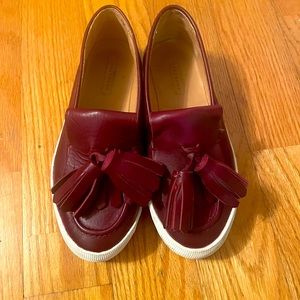 Longchamp womens chunky sole leather fashion sneakers